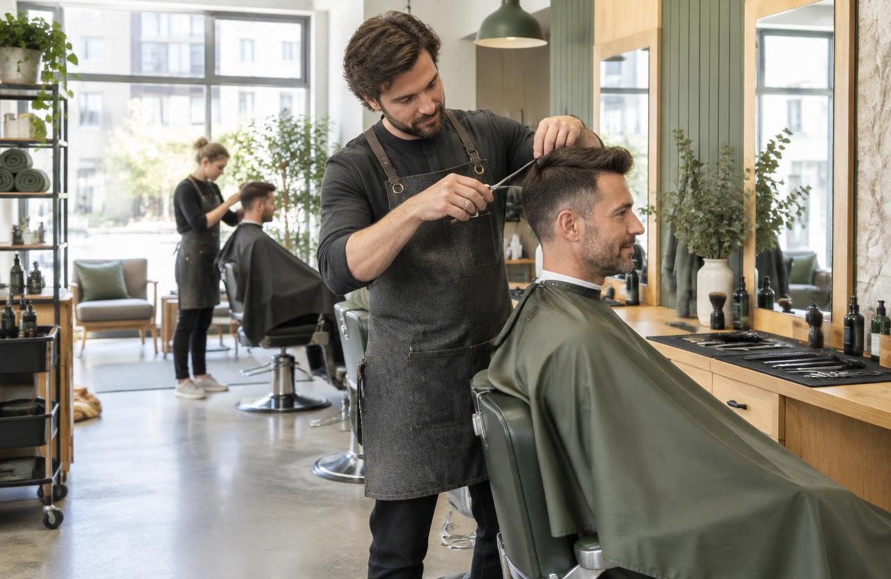 Illustrative photograph · Havnens Barber (fictional)