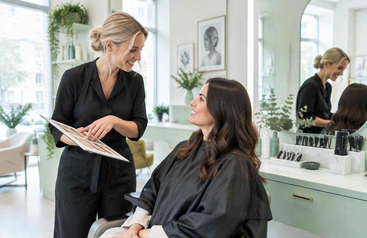 Illustrative stylist consultation