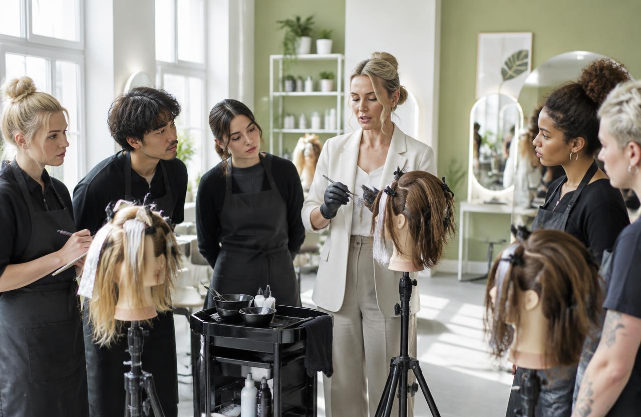 Illustrative professional stylist training